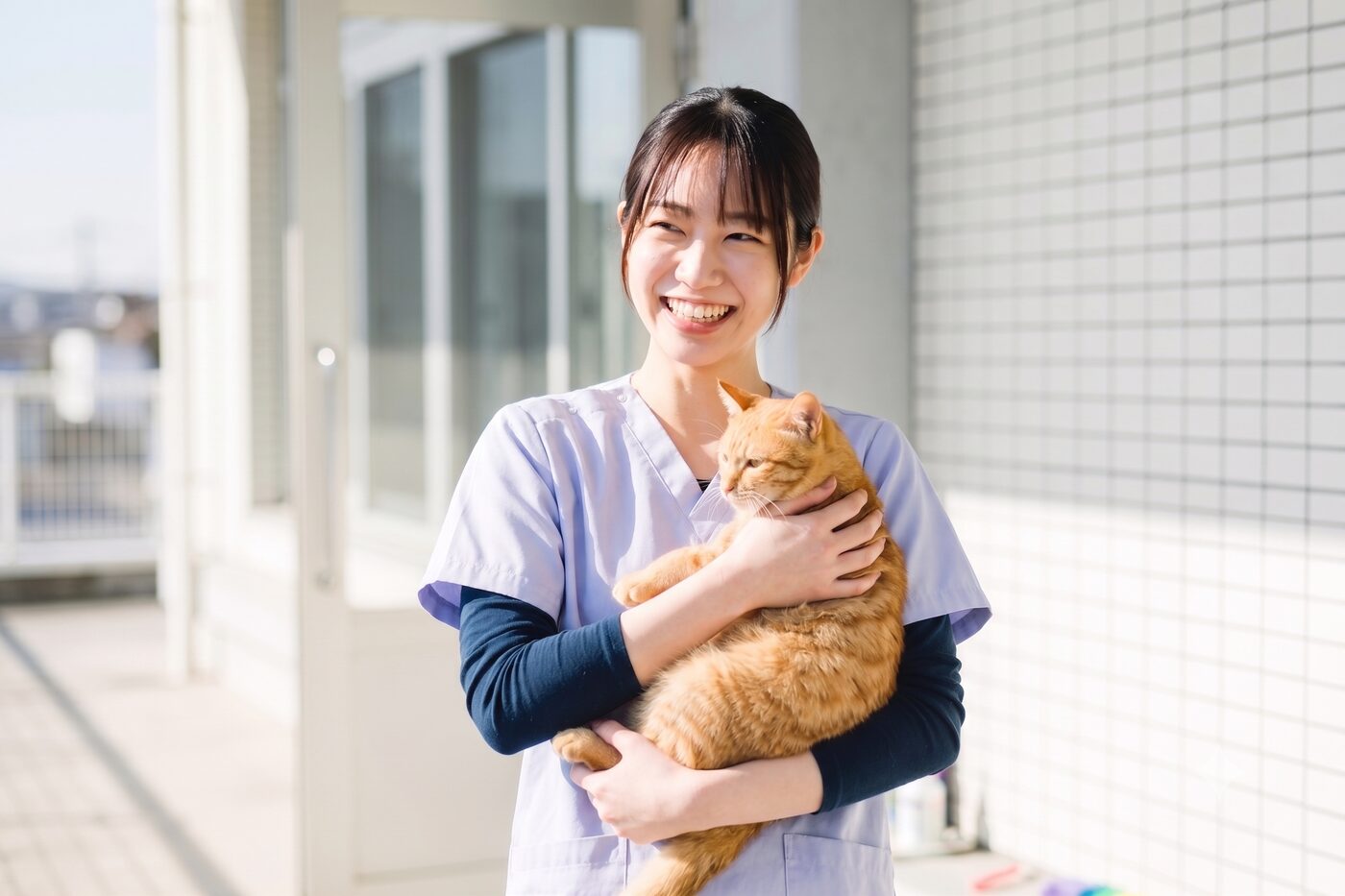 病院外観とスタッフの様子